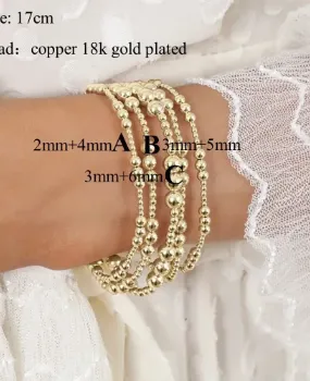 Women's Gold Rosary Bracelet—18K Gold-Plated Catholic Prayer Bead Bracelet, Ideal for Prayer and Gifting Detailed images show product specifications and parameters.
